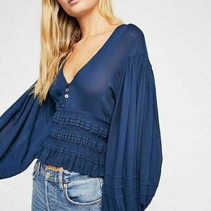 Free People NWT Coco Loco Blouse, L